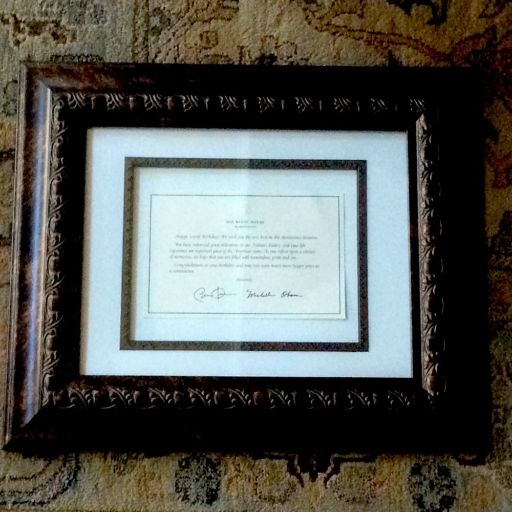 President Obama signed White House 100th BD Card